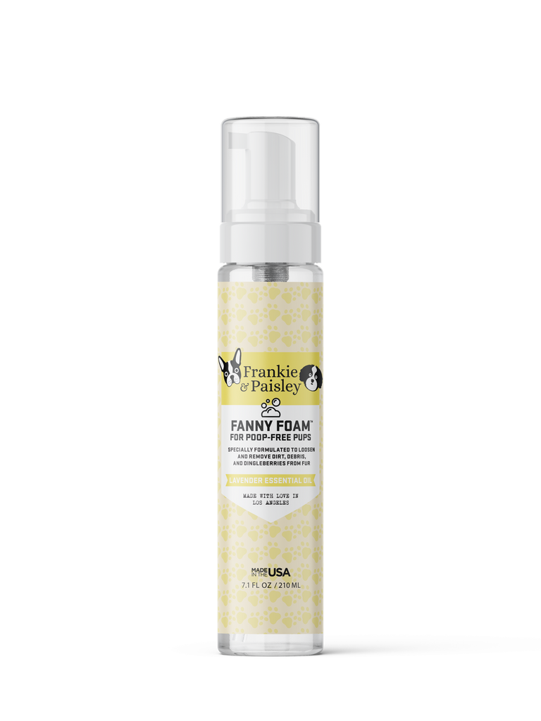 Fanny Foam™ Doggy Dingleberry Remover and Muddy Paw Treatment for Poop Free Pups - Frankie & Paisley Pet Products
