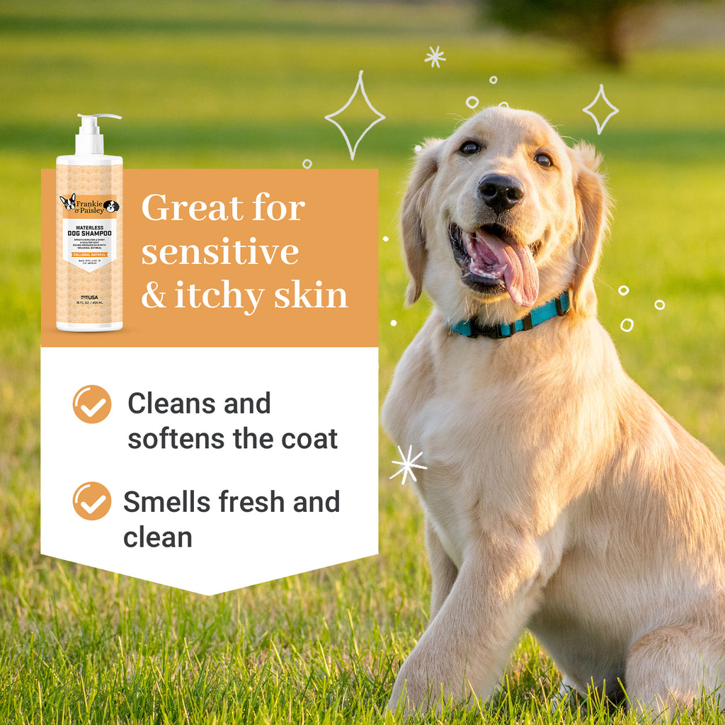 Waterless Dog Shampoo - Colloidal Oatmeal - 7.1oz - Frankie & Paisley Pet Products