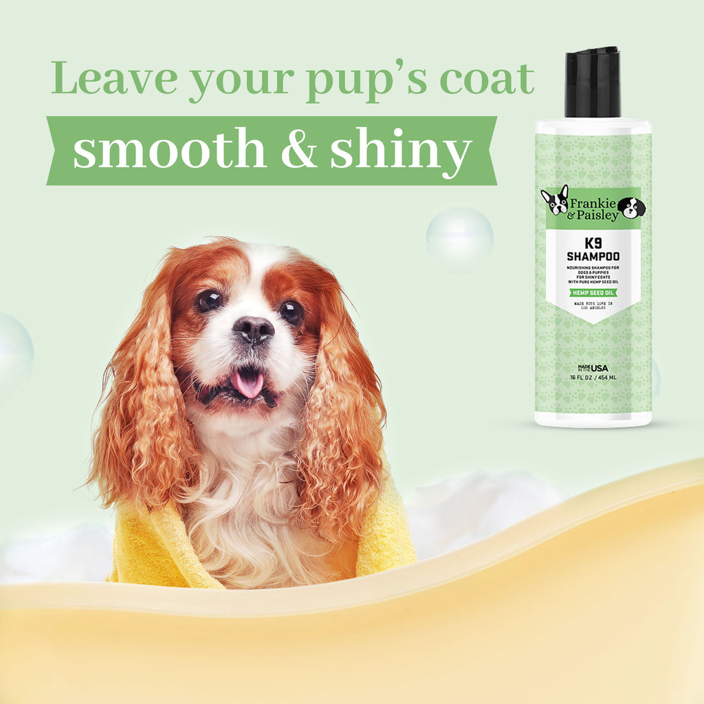 K9 Shampoo with Hemp Seed Oil - Shampoo for Dogs - 16oz - Frankie & Paisley Pet Products