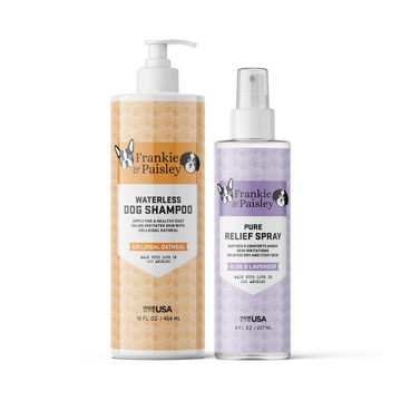Dog Park Duo Bundle - Waterless Shampoo + Pure Relief Hot Spot Spray - Frankie & Paisley Pet Products