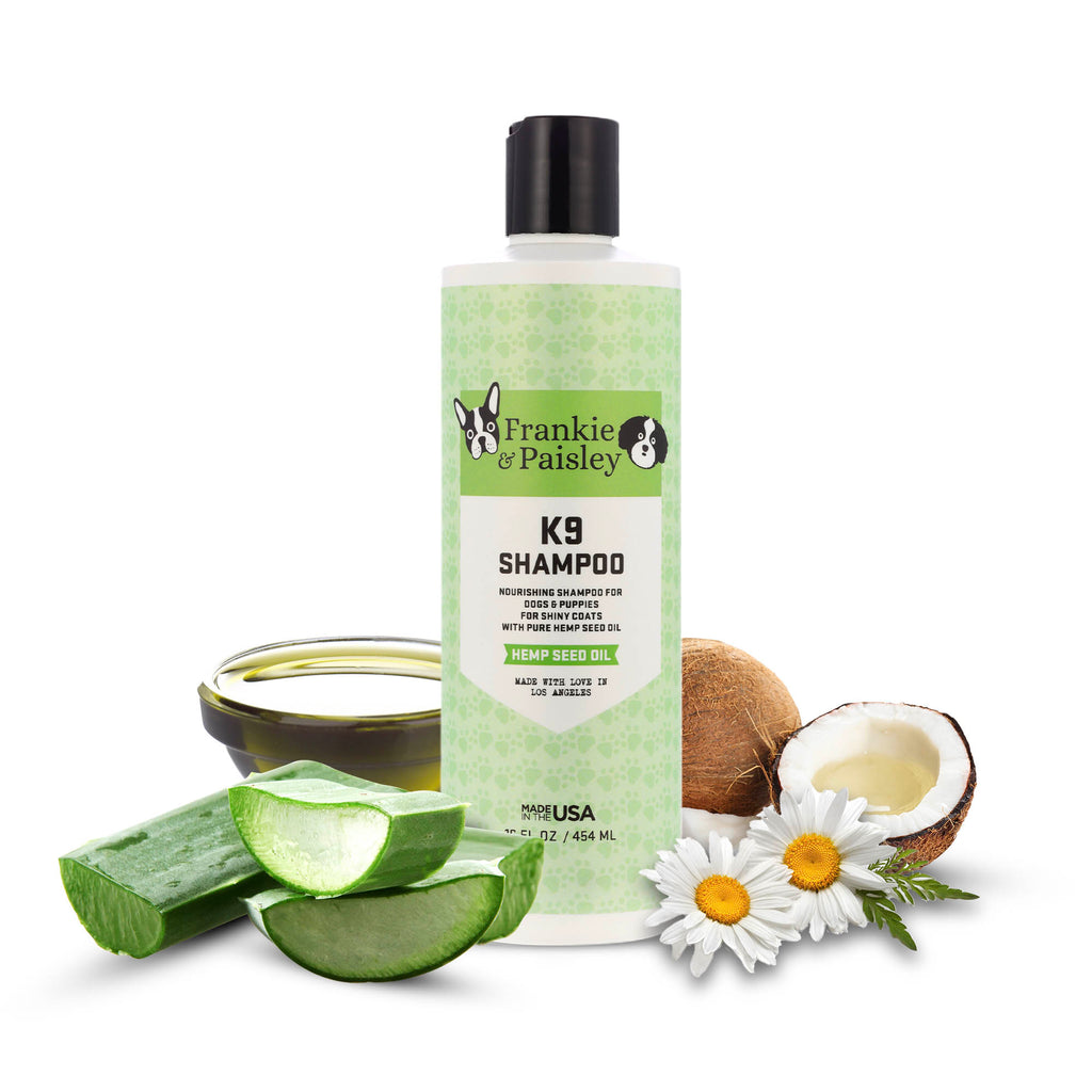 K9 Shampoo with Hemp Seed Oil - Shampoo for Dogs - 16oz - Frankie & Paisley Pet Products