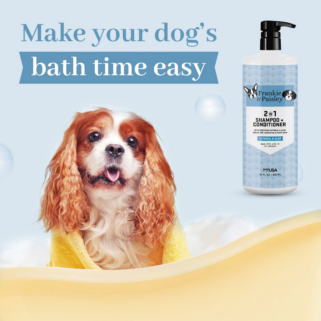 2-in-1 Shampoo + Conditioner Oatmeal & Aloe - 32oz - Frankie & Paisley Pet Products